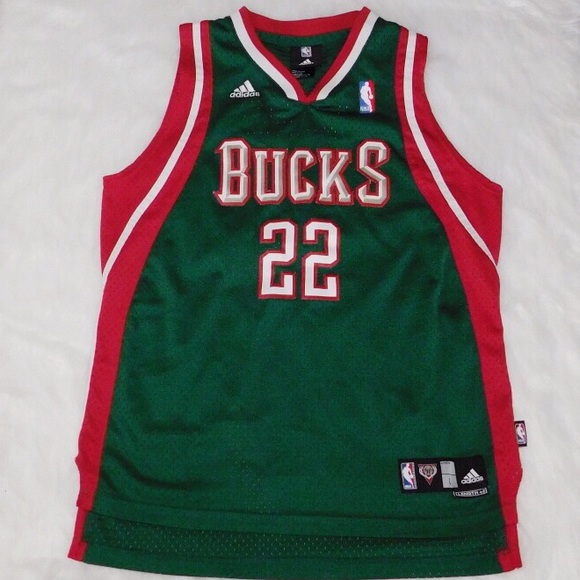 adidas Other - Adidas Bucks Basketball Jersey Red Boys Large